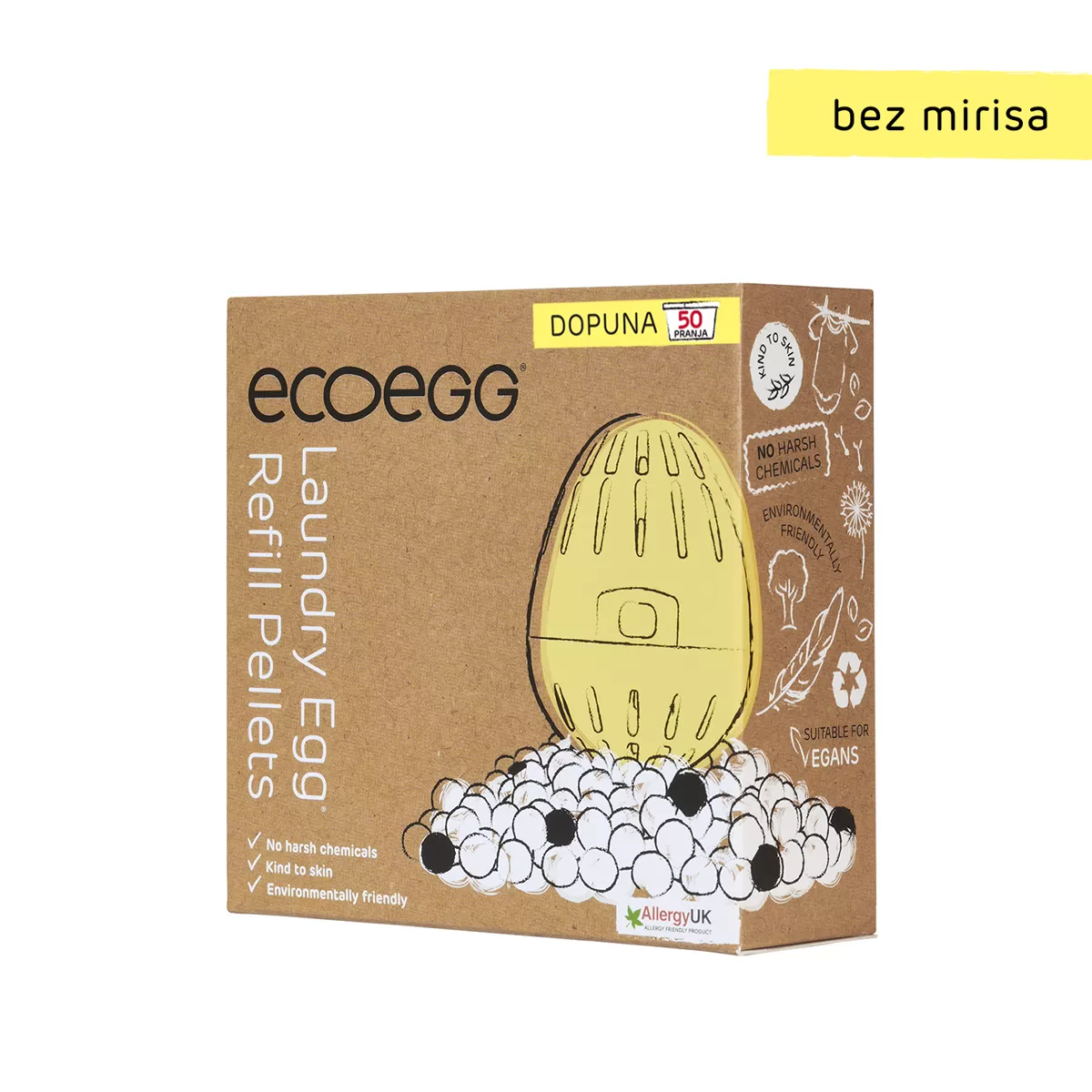 Eco Egg dopuna bez mirisa, 50 pranja 
