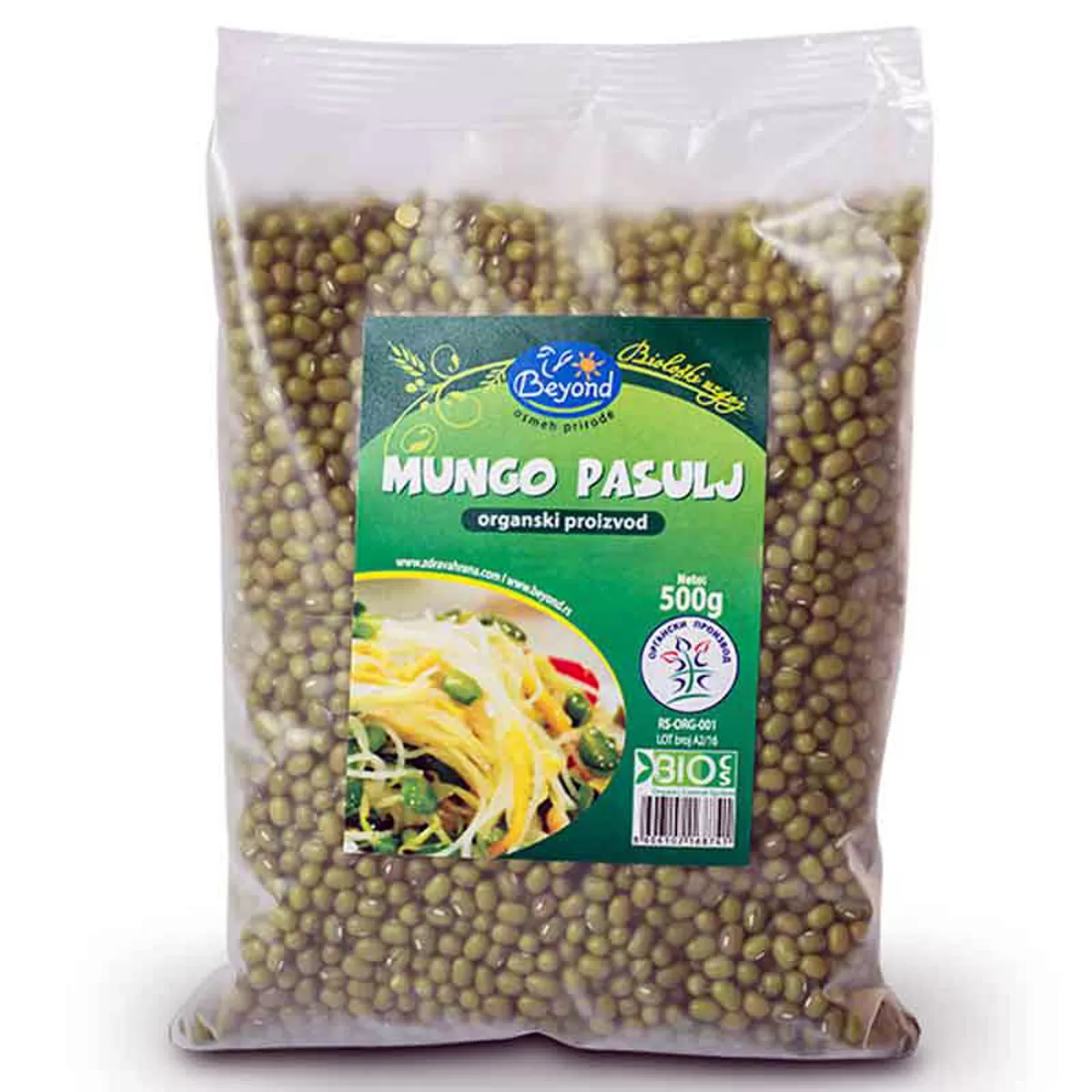 Organski mungo pasulj, 500g 