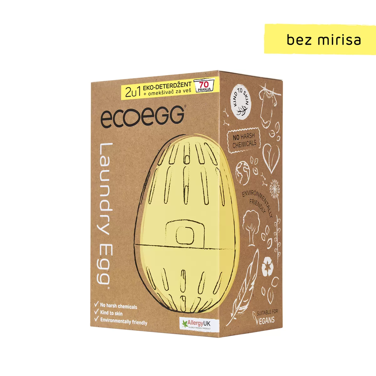 Eco Egg deterdžent za veš, bez mirisa 70 pranja 