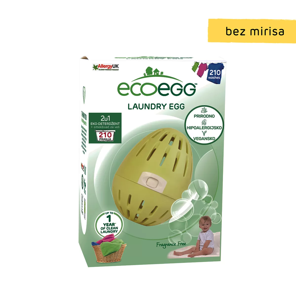 Eco Egg deterdžent za veš, bez mirisa 210 pranja 