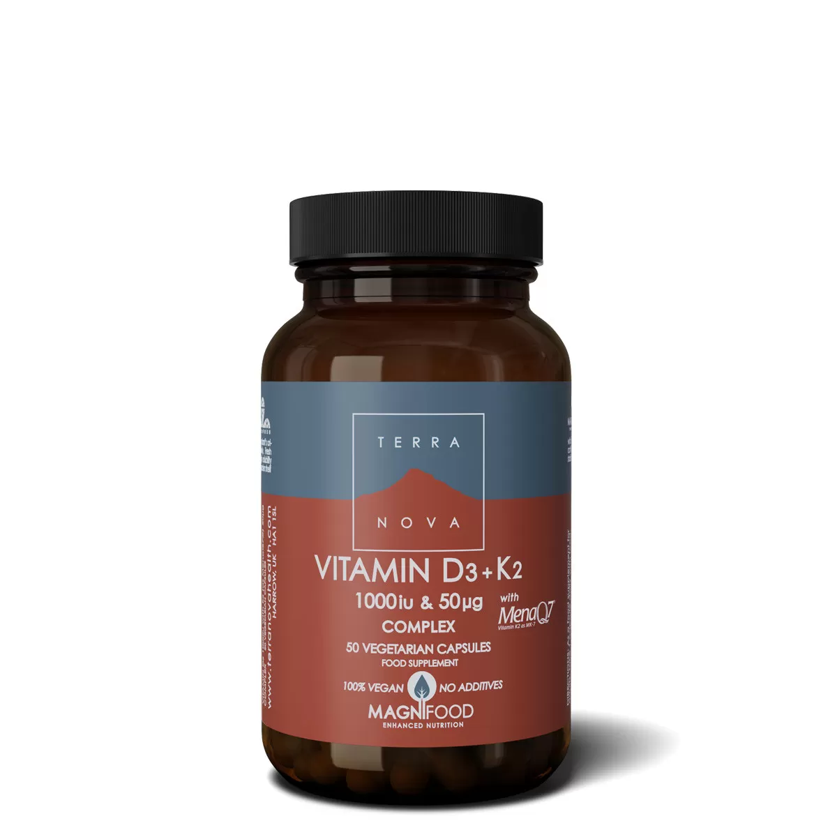 Vitamin D3+K2 1000iu, 50 cps 