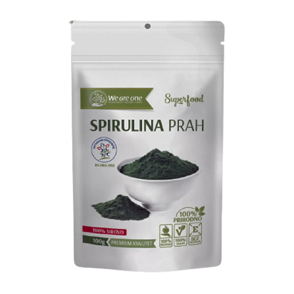 Organska spirulina u prahu, 100g 