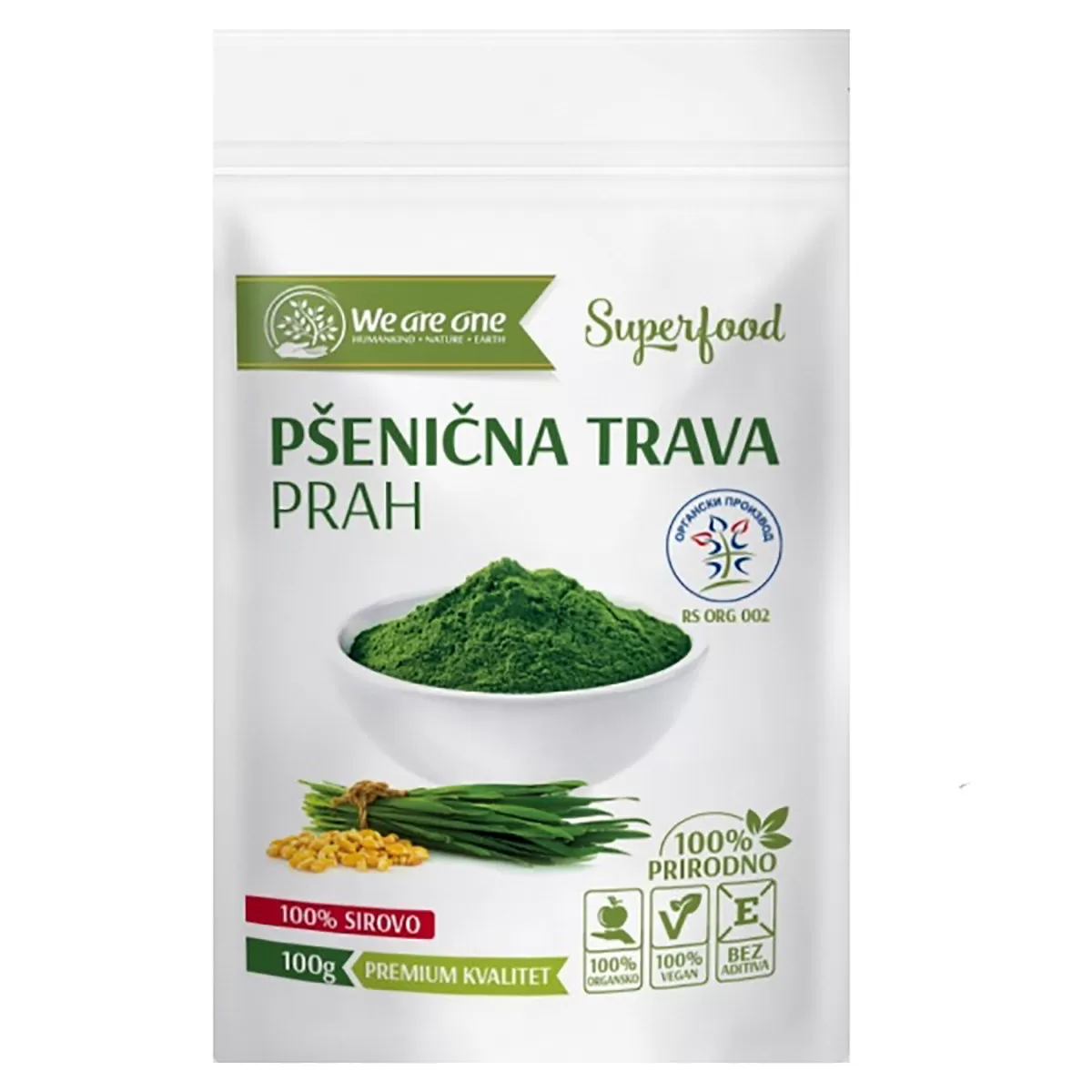 Pšenična trava u prahu-organik, 100g 