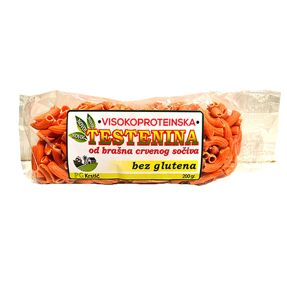 Visoko proteinske testenine od crvenog sočiva, 200g 