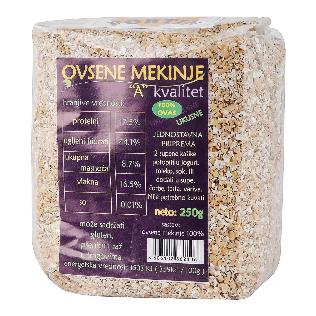 Fortin ovsene mekinje 250g 