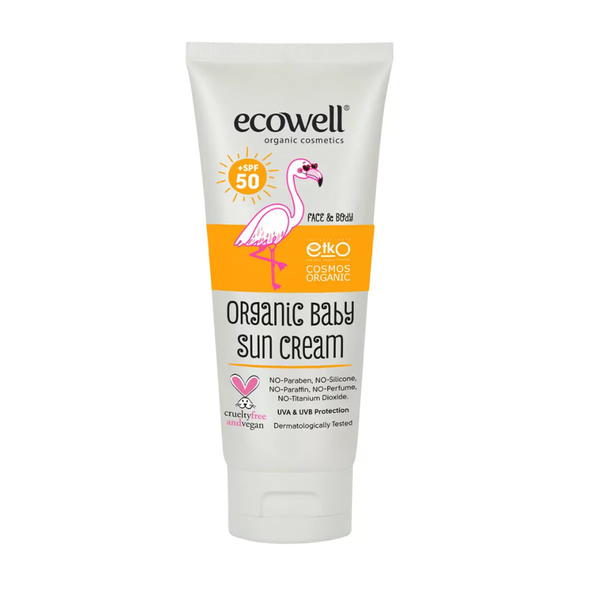 Ecowell Organska krema za sunčanje za bebe - SPF 50 