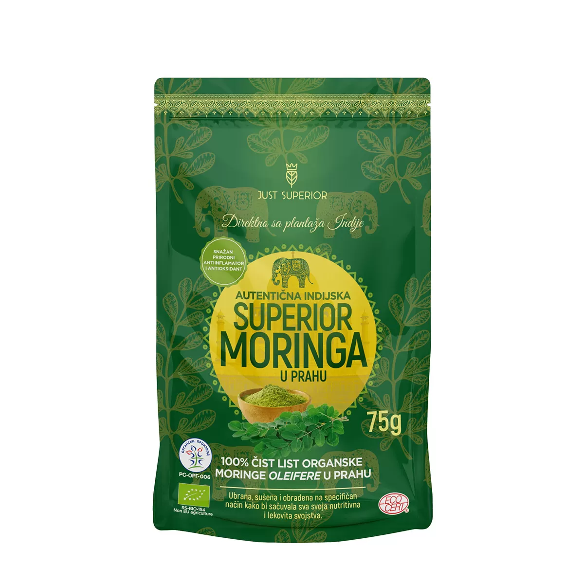 Superior organska moringa u prahu, 75g 