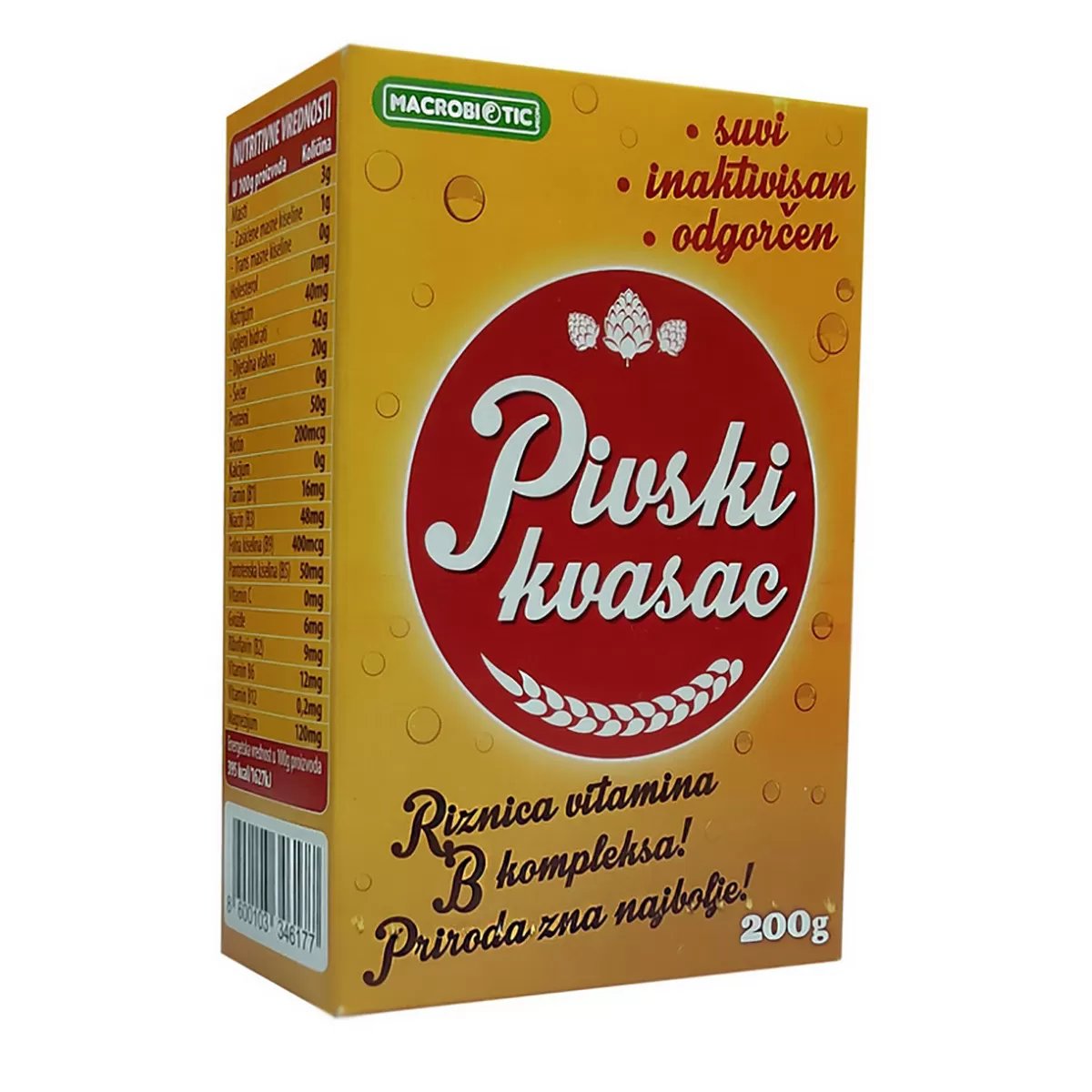 Pivski kvasac, makrobiotik 200g 