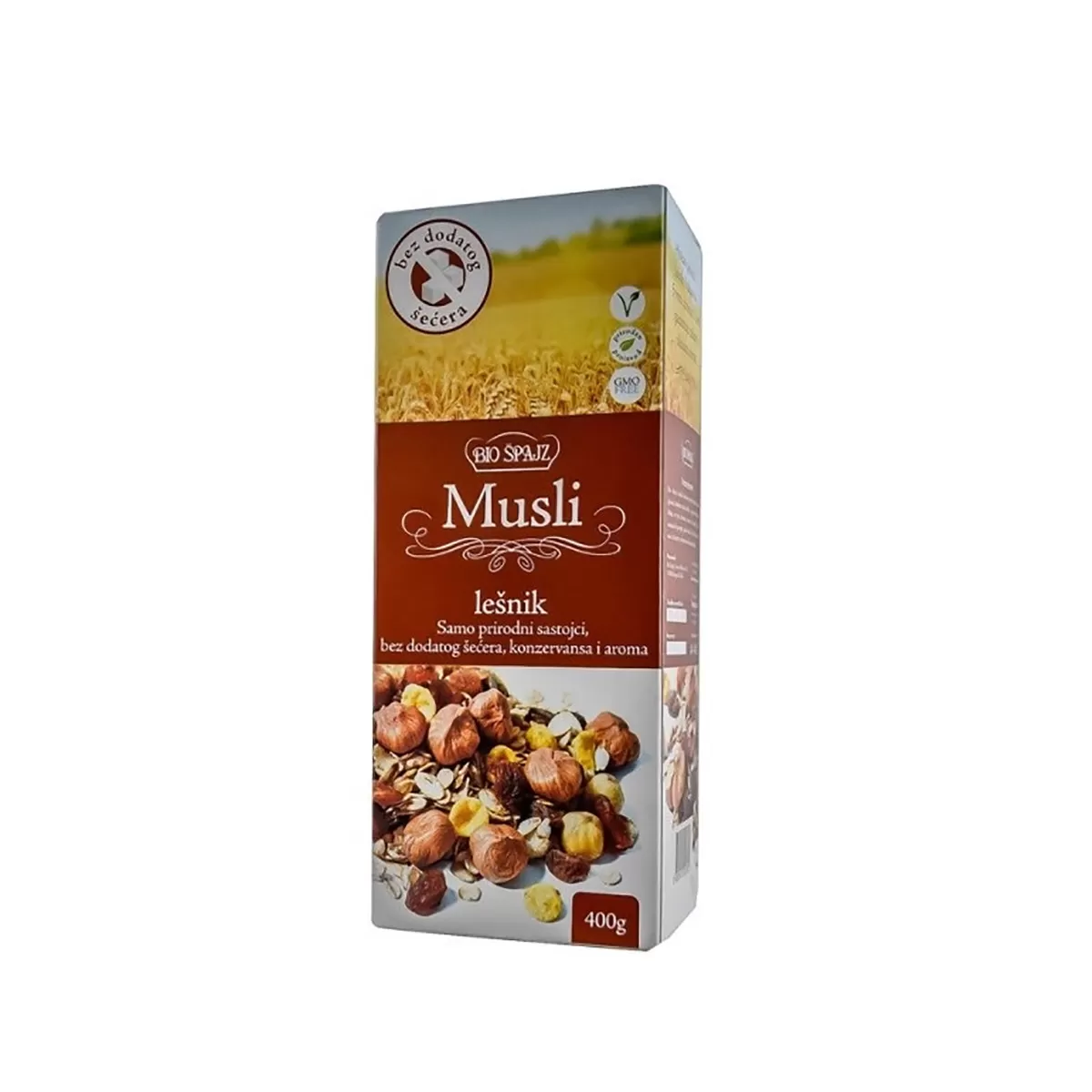 Musli lešnik, biošpajz 400g 