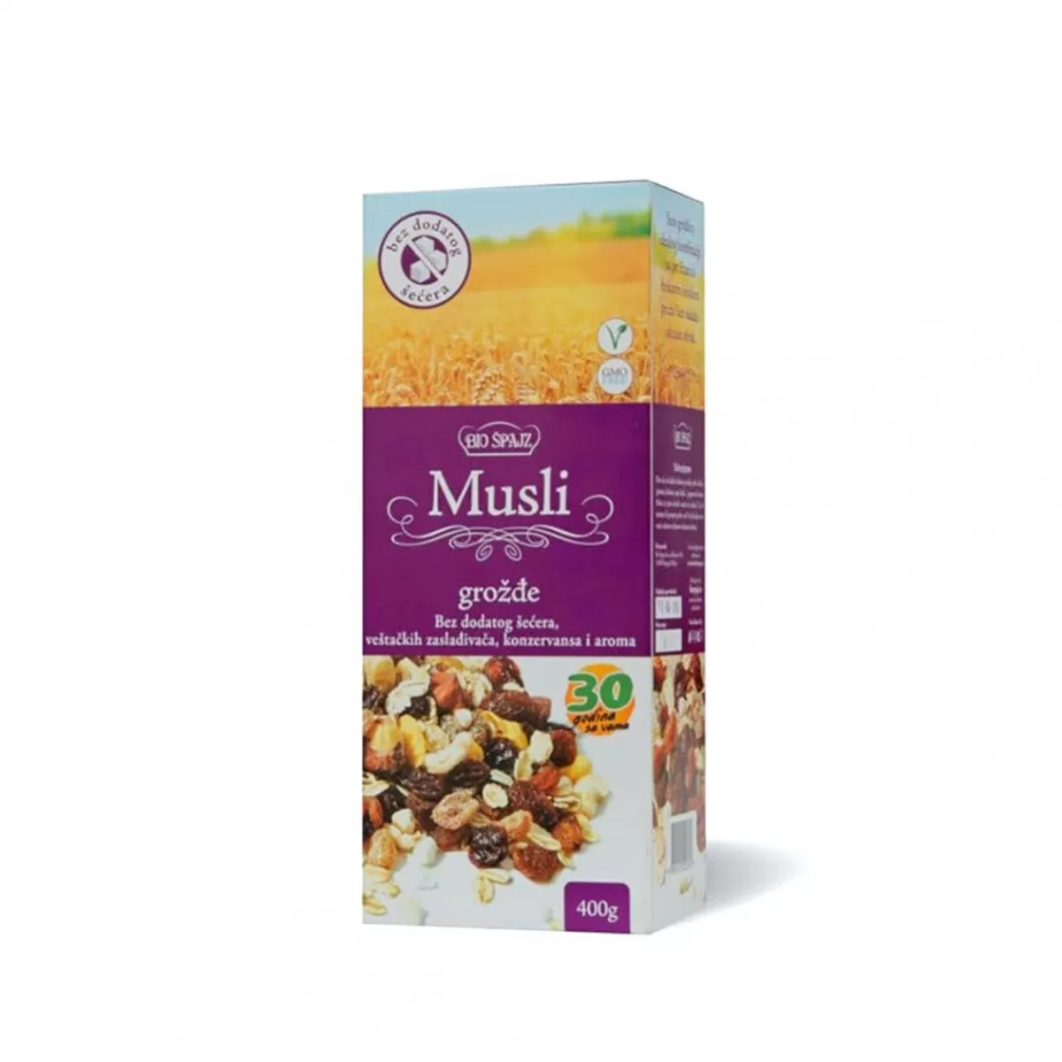 Musli grožđe, biošpajz 400g 