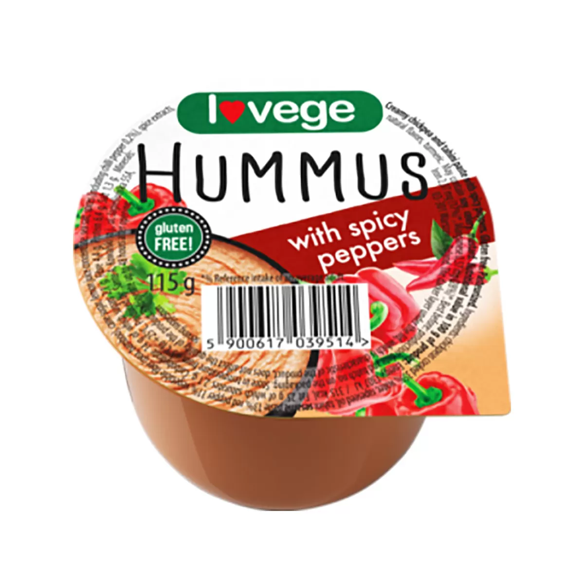 Humus sa ljutom paprikom Iovege, 115g 