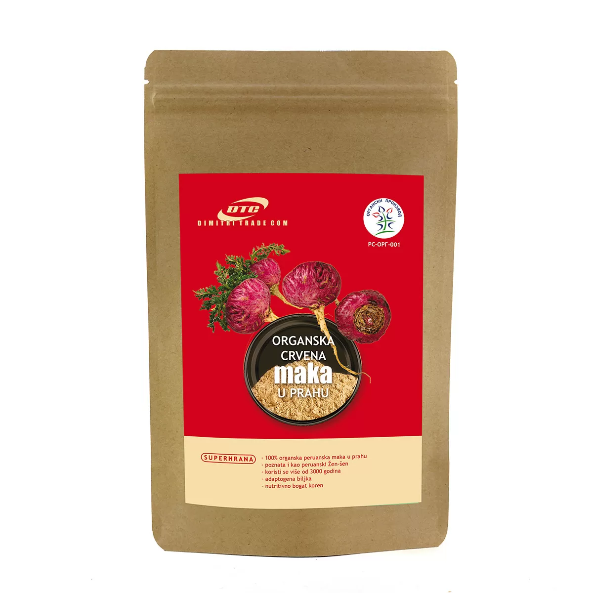 Crvena organska maka dtc, 100g 