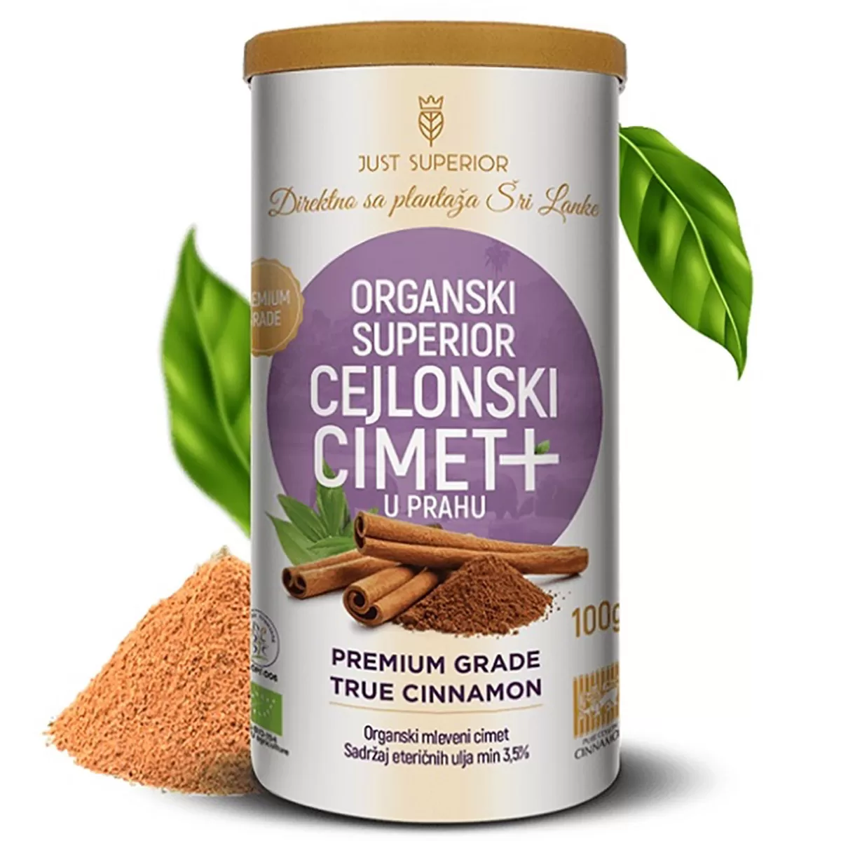 Cejlonski cimet organski PREMIUM JS, 100g 