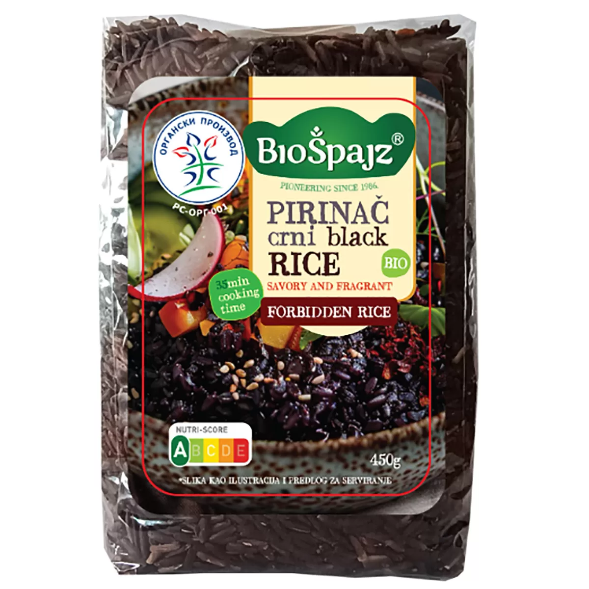Organski crni pirinač Biošpajz, 450g 