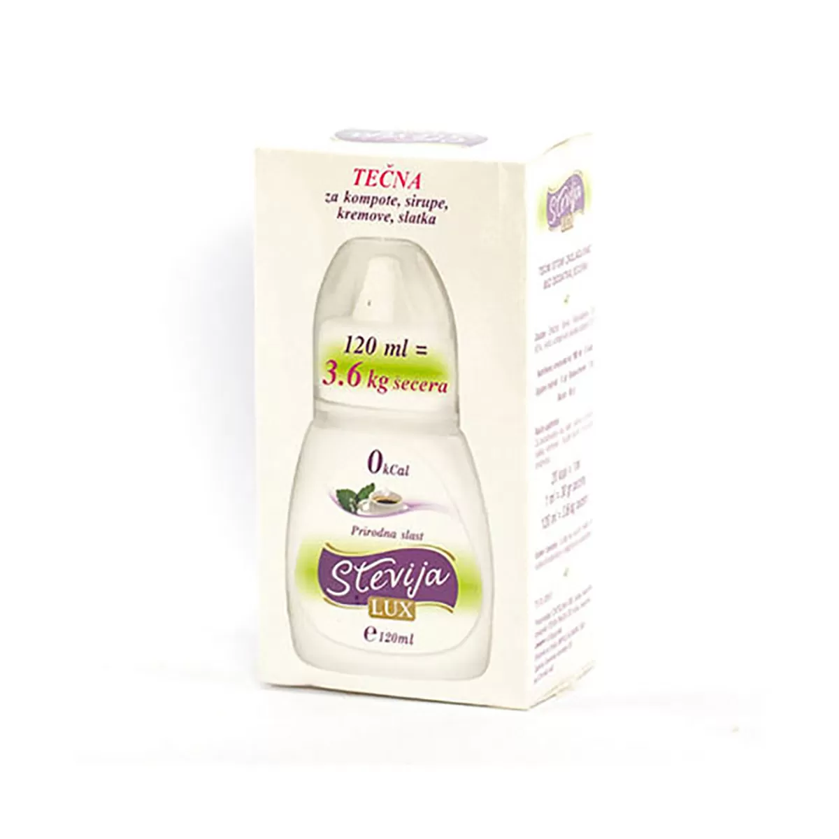 Stevia Lux tečni zasladjivač, 120ml 