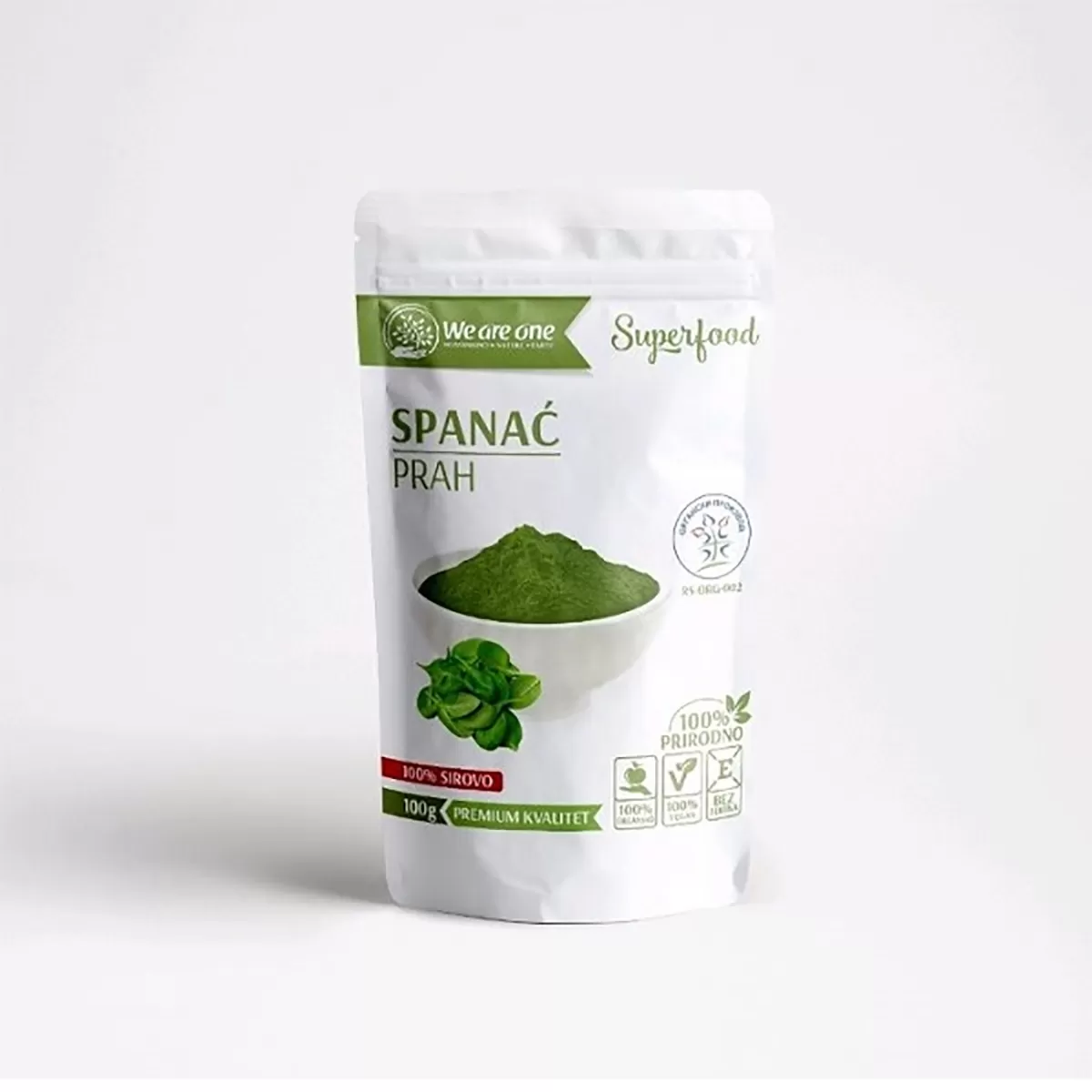 Spanać u prahu organski 100g, wao 