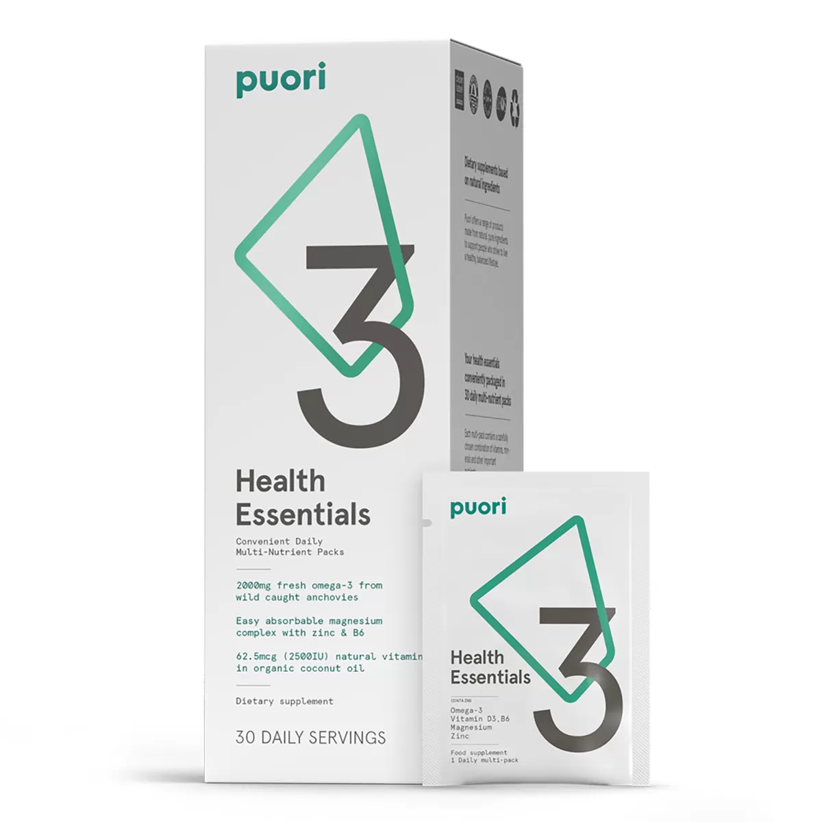 Puori P3 - magnezijum, riblje ulje i vitamin D3 za 30 dana 