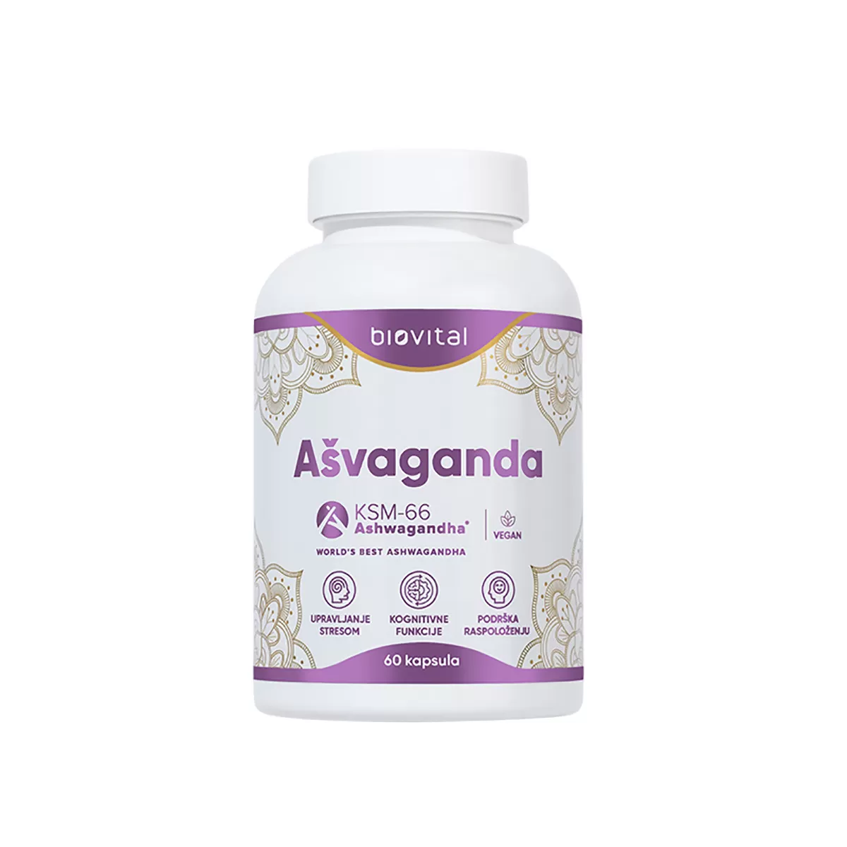 Ašvaganda KSM-66, Biovital, 60cps 