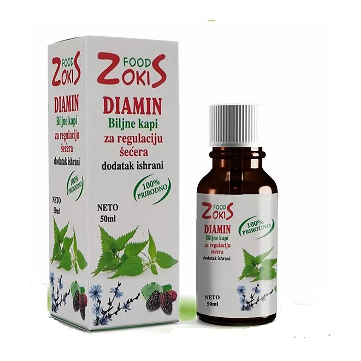 Diamin biljne kapi za regulaciju šećera zokis food 50ml 