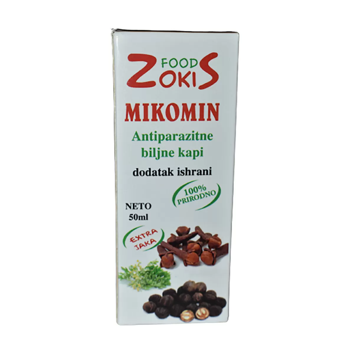 Mikomin antiparazitne biljne kapi zokis food 50ml 