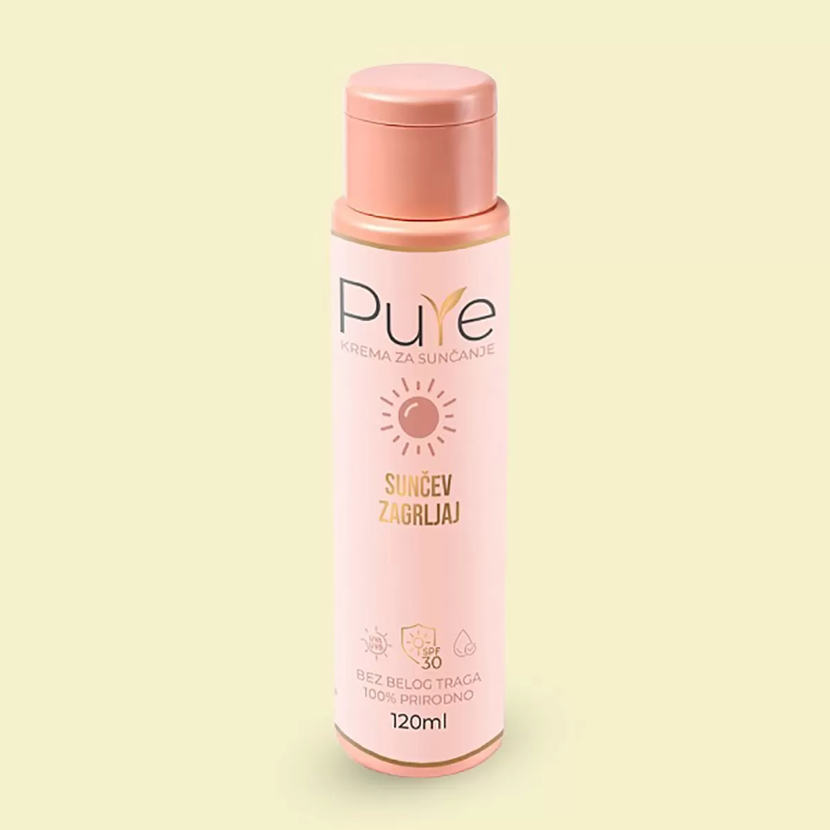 Krema za sunčanje - sunčev zagrljaj, Pure 120ml 