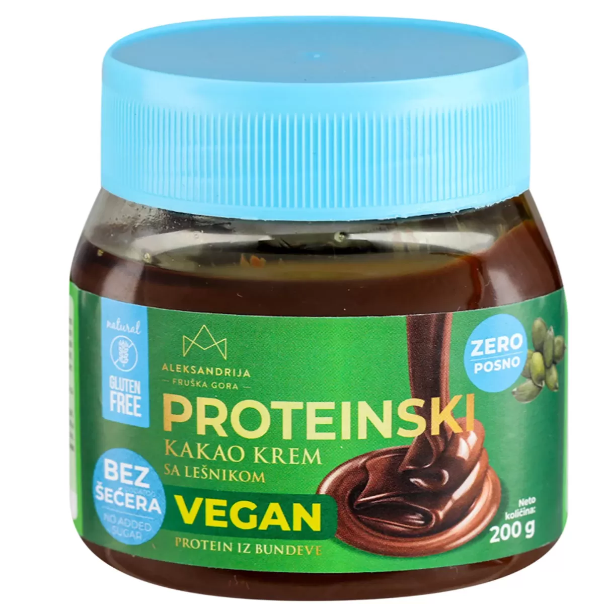 Proteinski kakao krem od lešnika, 200g, Aleksandrija 