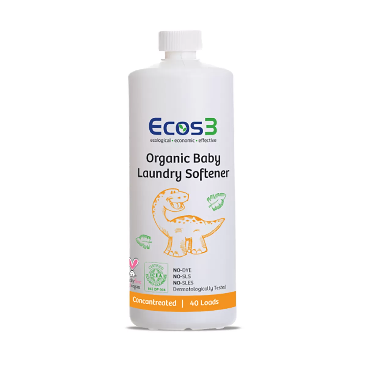 Organski omekšivač za veš za bebe ecos3 1000ml, 40 pranja 