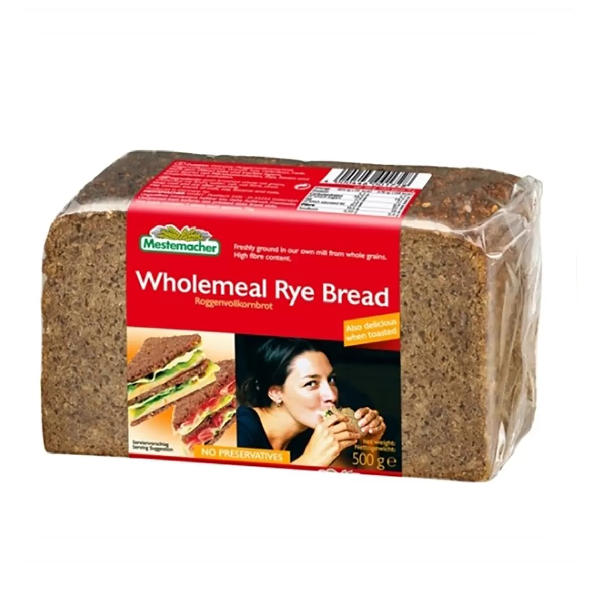 Wholemeal rye bread, 500g, Mestemacher 