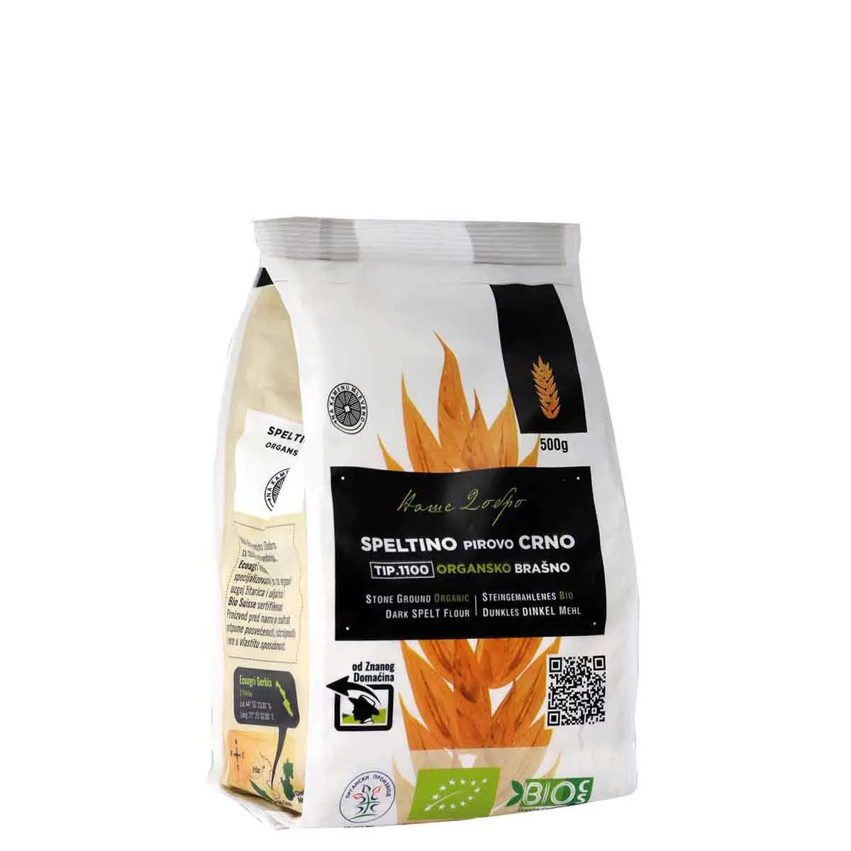 Speltino crno organsko brašno, 500g, ND 