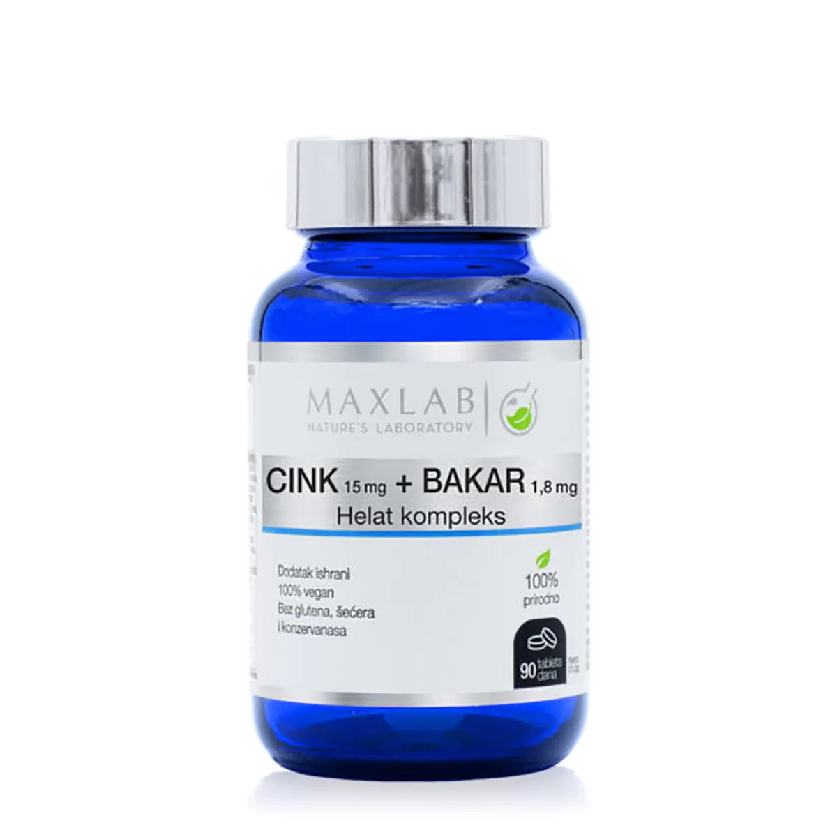 Cink 15mg + bakar 1,8mg, Maxlab 90 imuno tableta 
