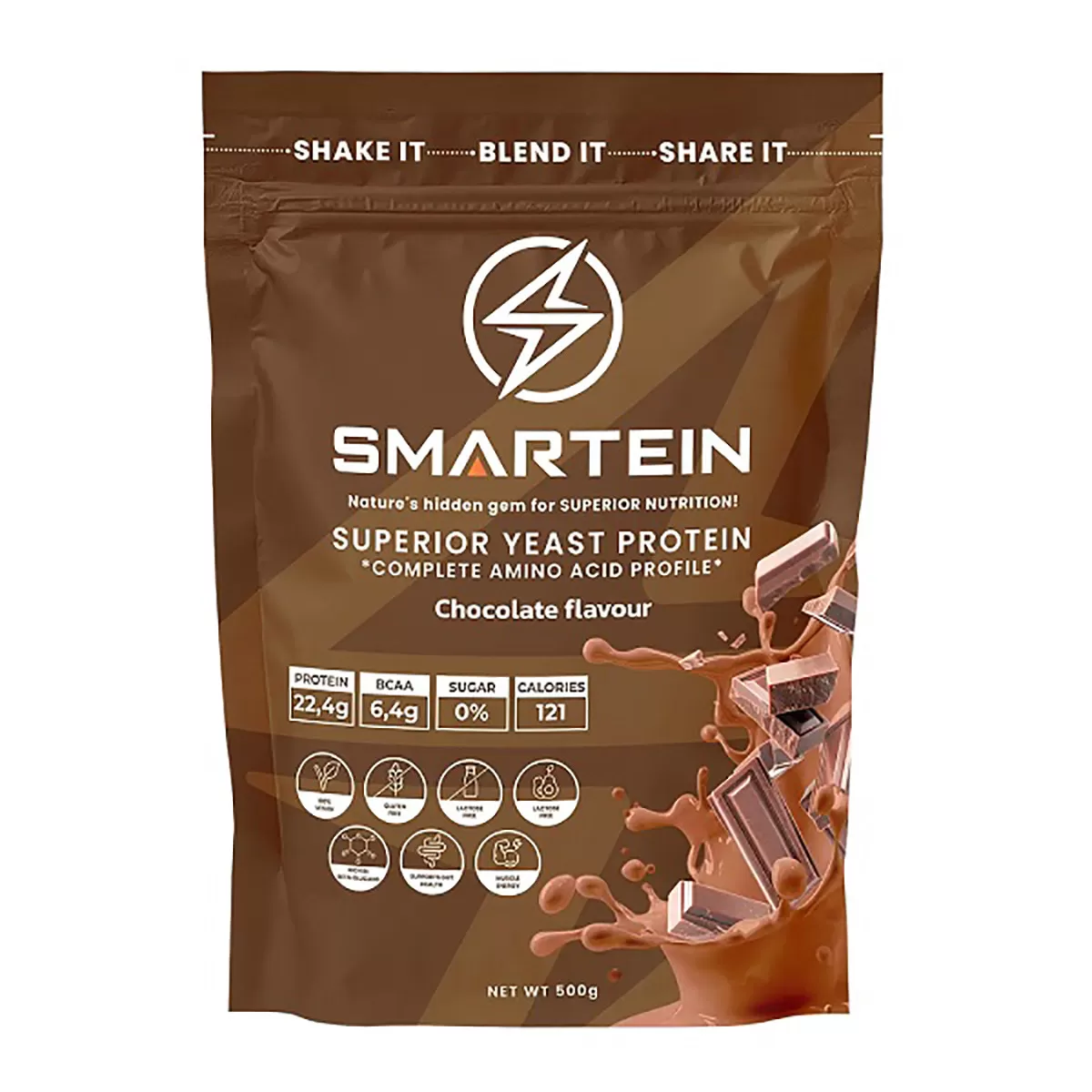 Smartein vegan protein čokolada, 500g 