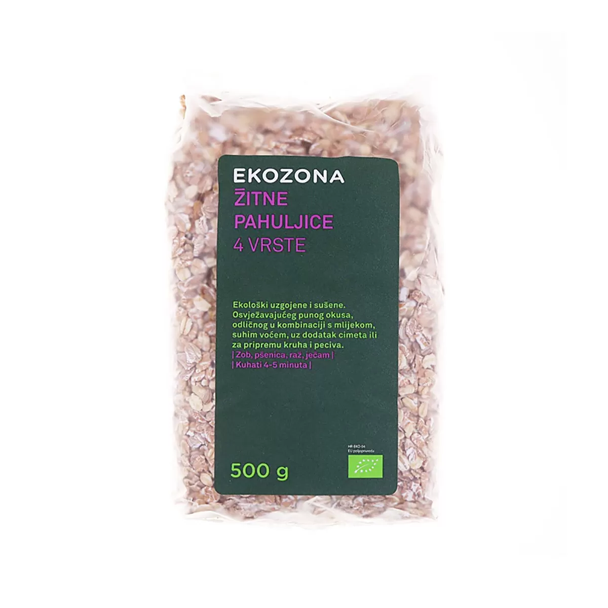 Pahuljice od 4 vrste žitarica Ekozona, 500g 