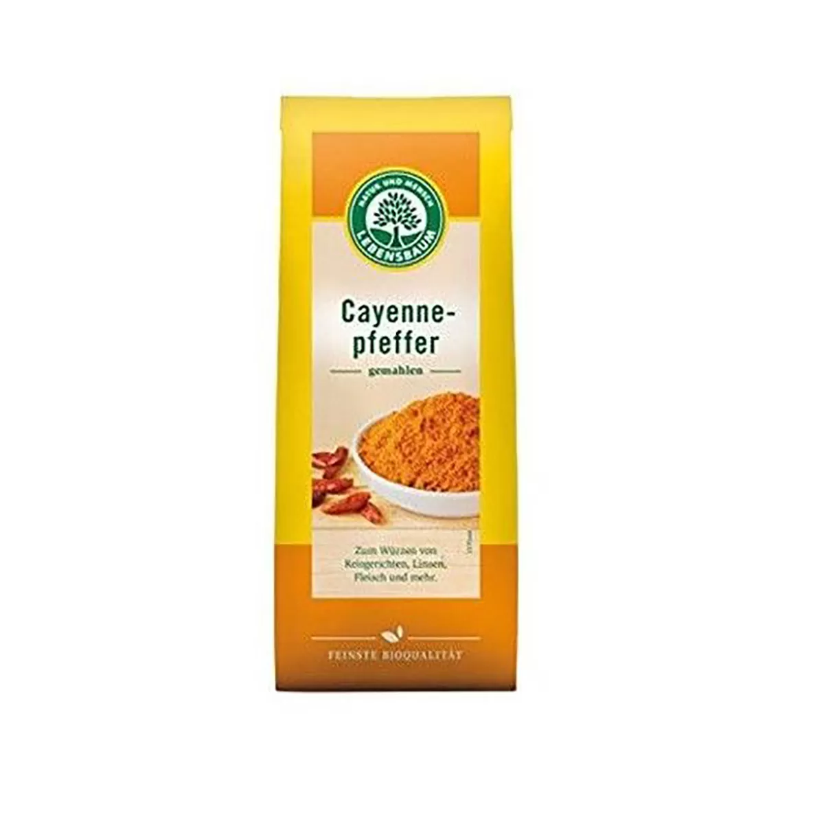 Začin kajenska paprika (čili) prah organski Lebensbaum 50g 