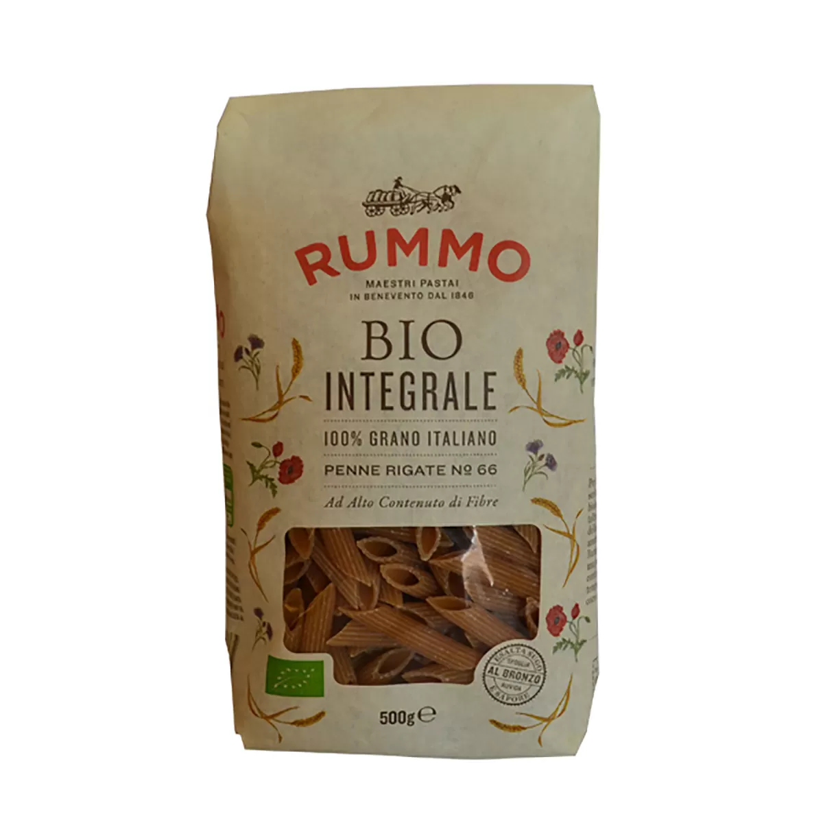 Integralne organske Penne rigate Rummo, 500g 