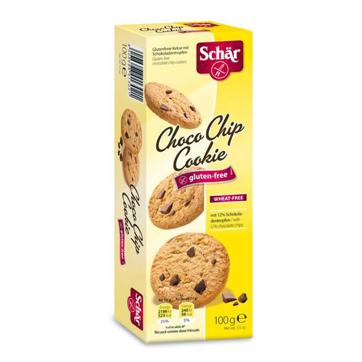 Bezglutenski Chip cookie sa komadićima čokolade 100g 