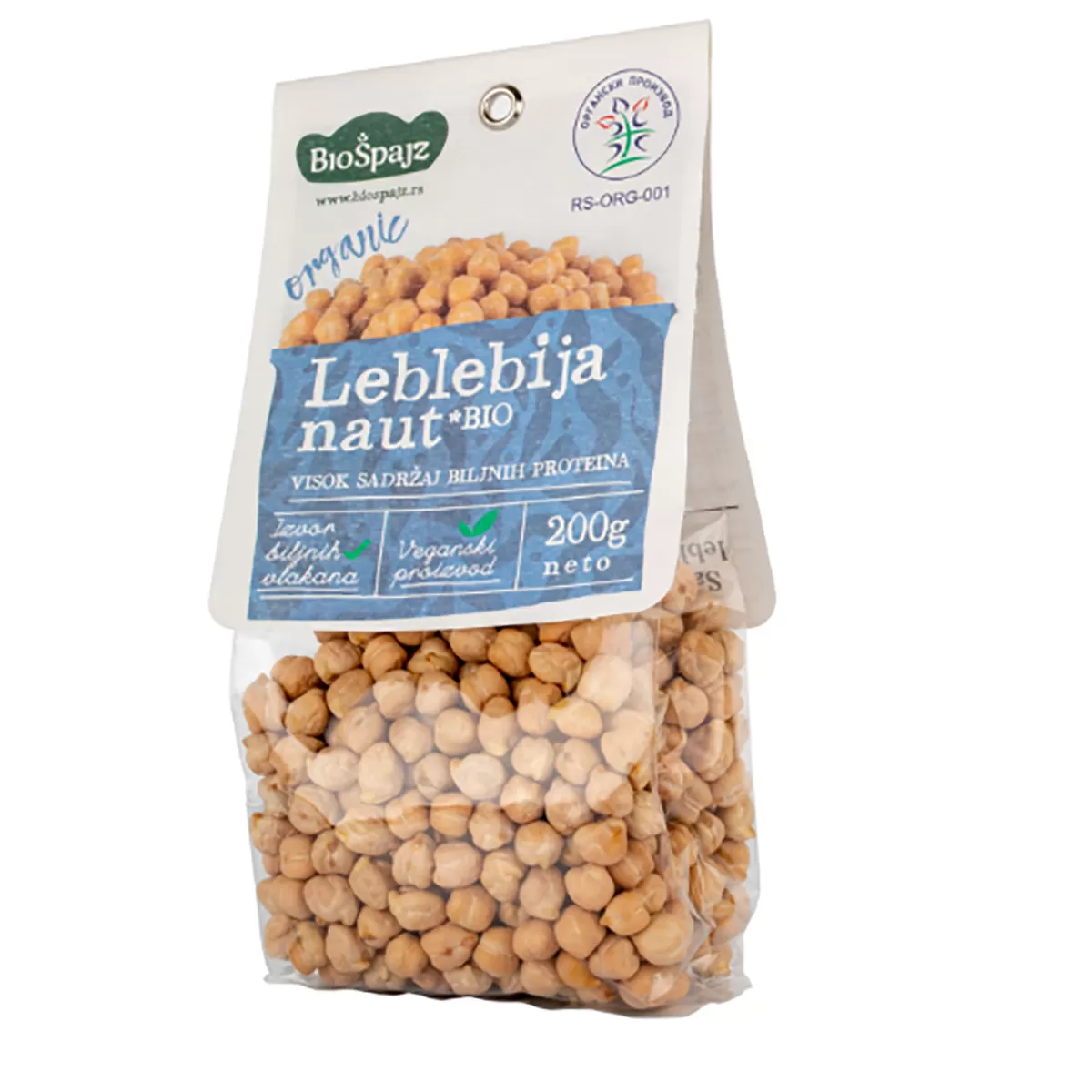 Organska sirova leblebija (naut), 200g 
