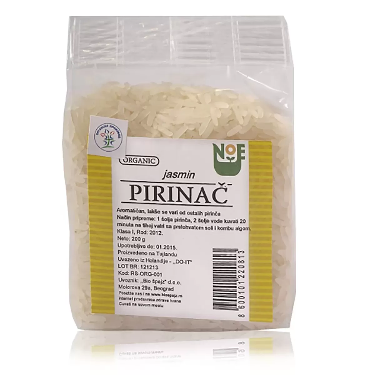 Organski integralni jasmin pirinač biošpajz, 200g 