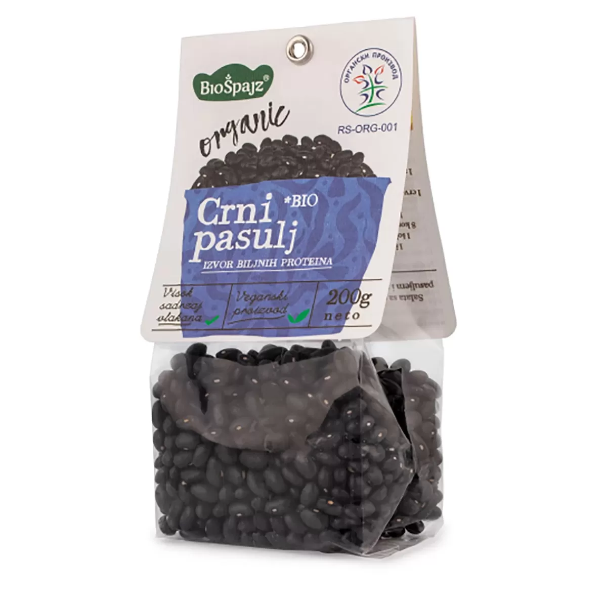 Crni pasulj organik biošpajz, 200g 