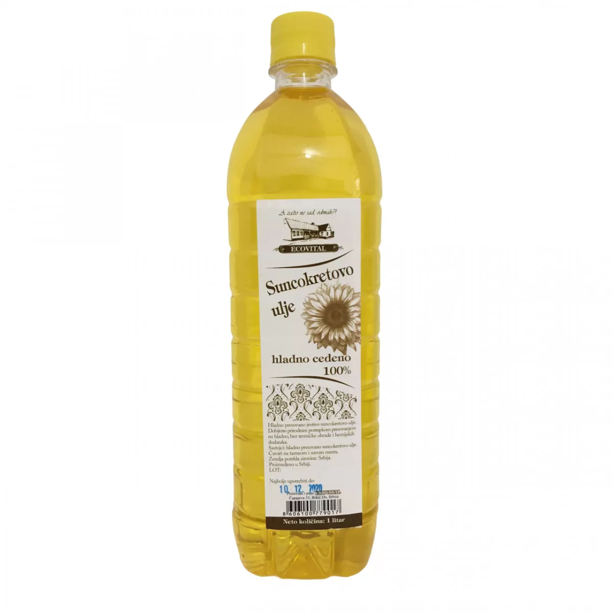 Hladno ceđeno ulje suncokreta Ecovital, 500ml 