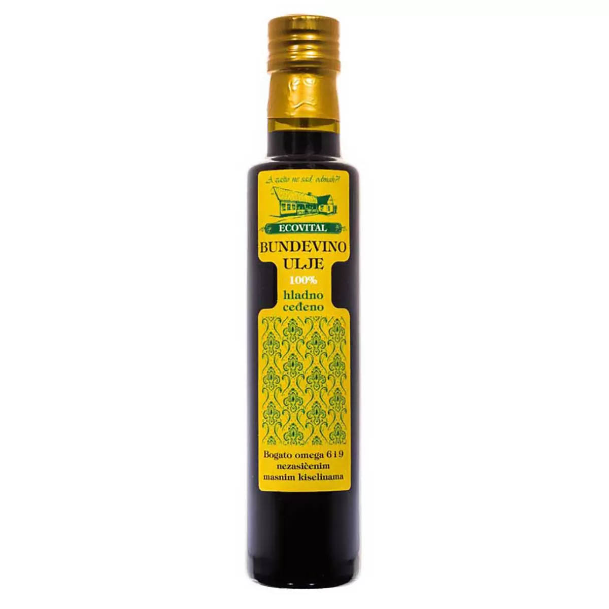 Hladno ceđeno bundevino ulje, Ecovital 0,25l 