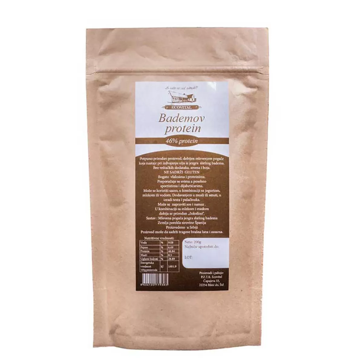 Bademovo brašno (protein) Ecovital, 200g 