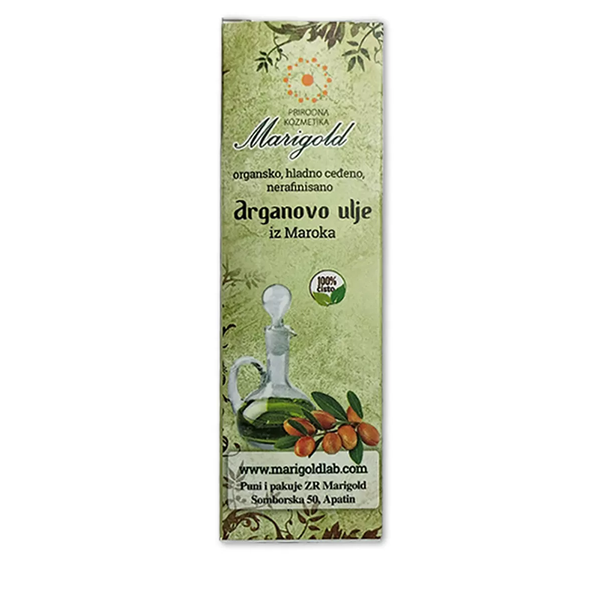 Arganovo nerafinisano hladno ceđeno ulje 30mg, MG 