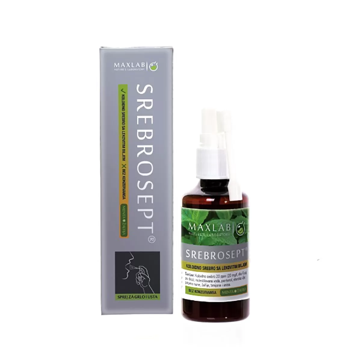 Srebrosept sprej za grlo i desni Maxlab 50ml 