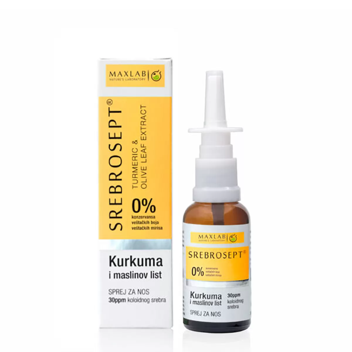 Sprej za nos i sinuse kurkuma i maslinov list Maxlab 30ml 