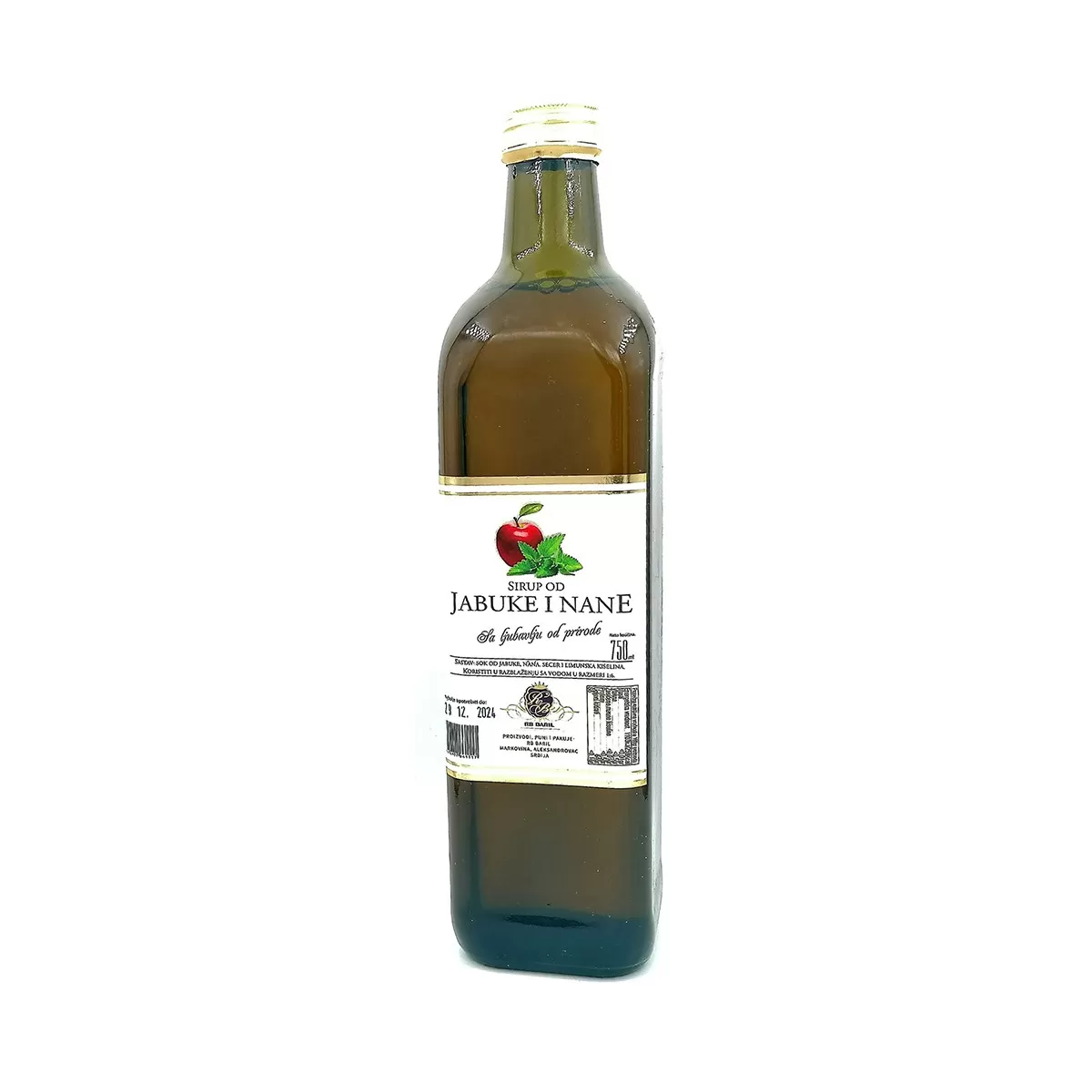 Sirup od jabuke i nane Baril, 0,75lit 