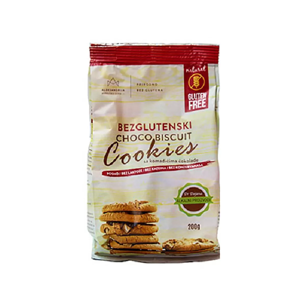 Bezglutenski Choco Biscuit Cookies Aleksandrija 200g 