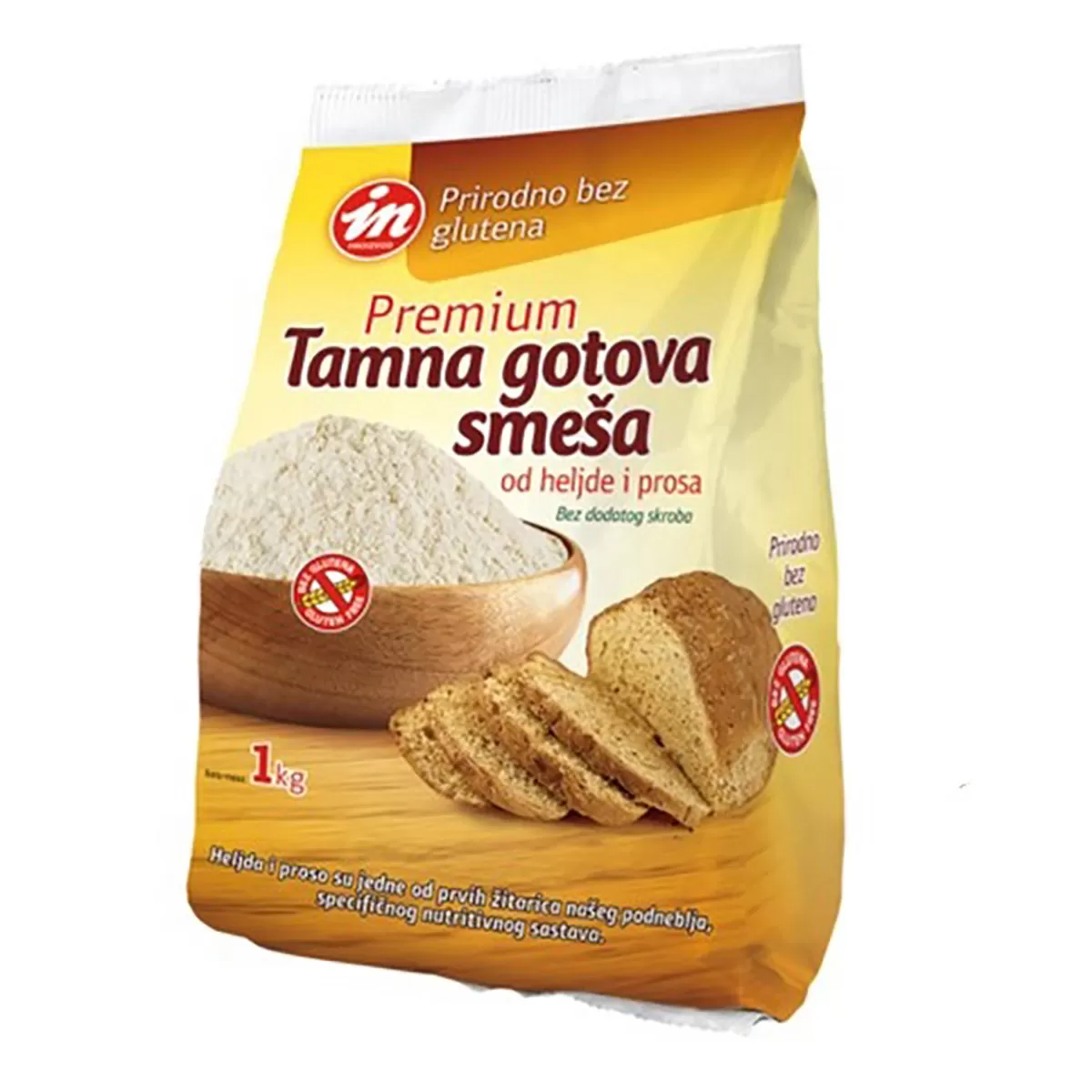 Bezglutenska tamna gotova mešavina brašna 1kg 