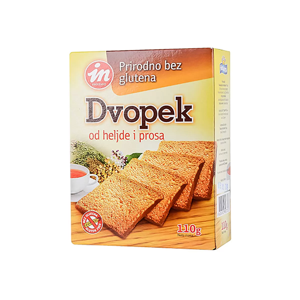 Dvopek od heljde i prosa bez glutena Aleksandria 110g 