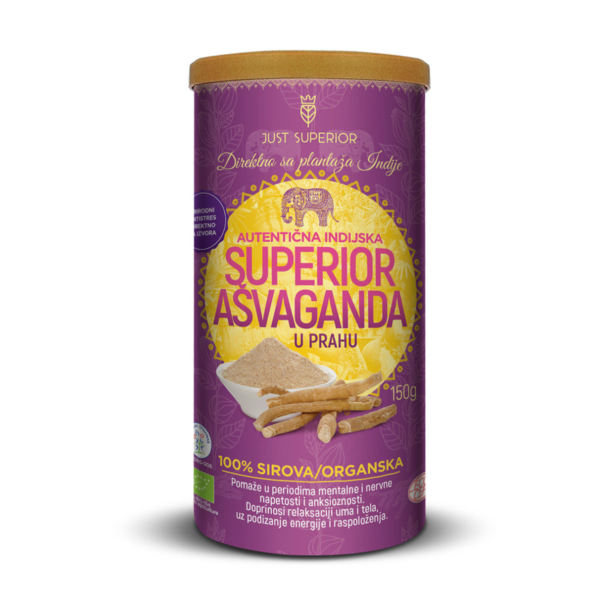 Superior ašvaganda u prahu-organik, 100g 