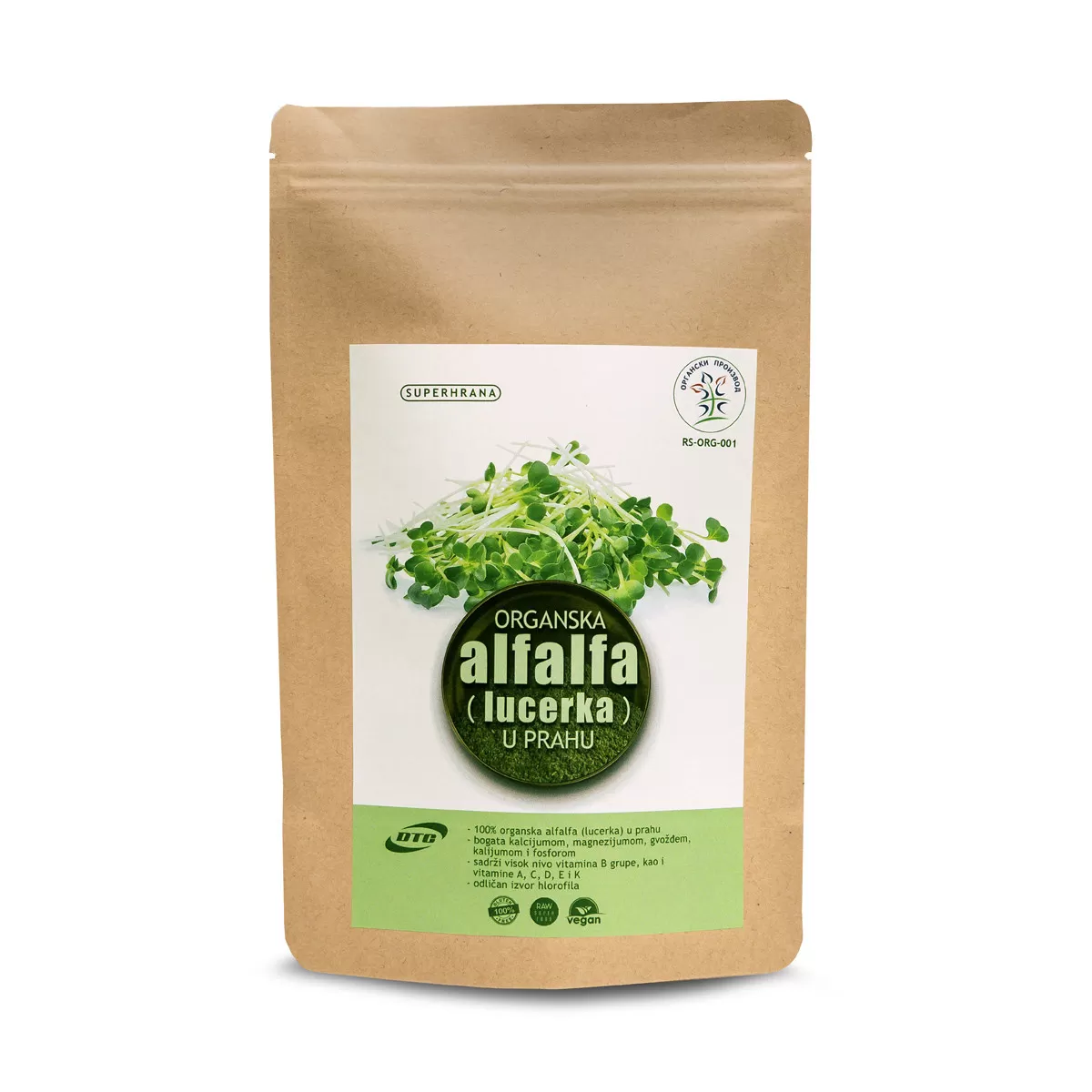 Organska ALFALFA (lucerka) u prahu 200g 